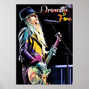 Orianthi Fire Guitar Poster