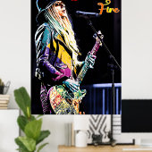 Orianthi Fire Guitar Poster (Heimbüro)