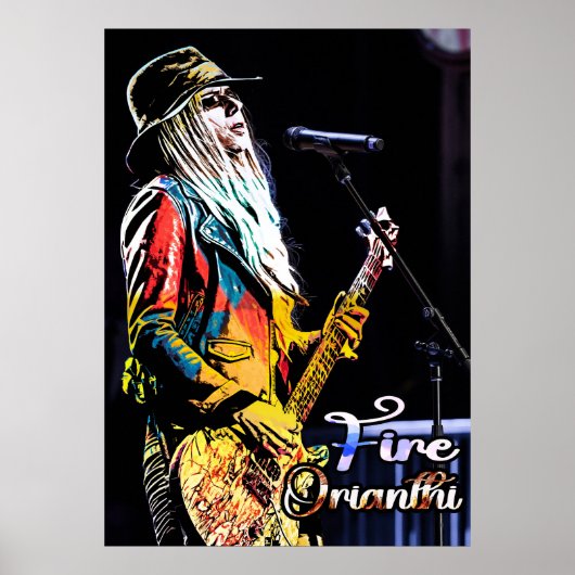 Orianthi Guitarist Portrait Poster (Vorne)