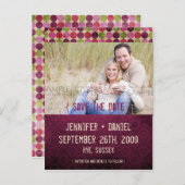 "Orient" Burgundy Retro Ankündigung Datum freihalt (Vorne/Hinten)