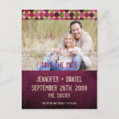 "Orient" Burgundy Retro Ankündigung Datum freihalt (Vorderseite)