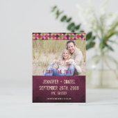 "Orient" Burgundy Retro Ankündigung Datum freihalt (Stehend Vorderseite)