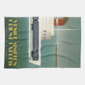 Orient-Express-Bahn Schifffahrt Art Deco Geschirrtuch (Horizontal)