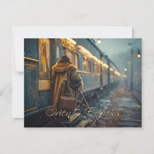 Orient Express Eisenbahn Zug Reise AI Vorgestellt Postkarte