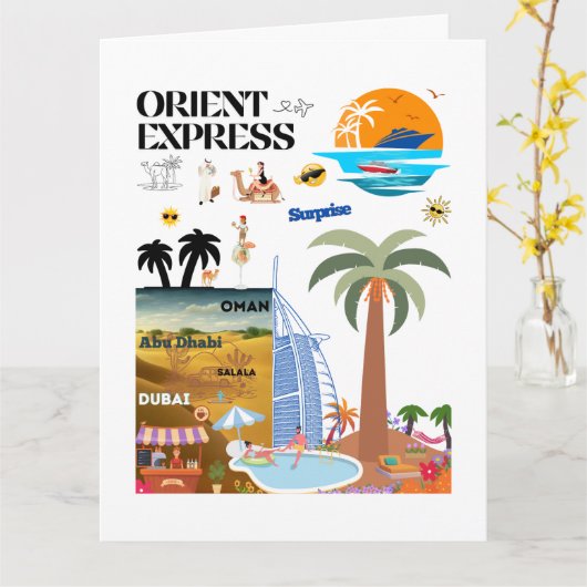 ORIENT EXPRESS KARTE (Gelbe Blume)