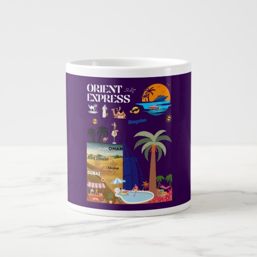 Orient Express Klassische, weiße Tasse, 325 ml Jumbo-Tasse (Vorderseite)