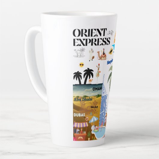 Orient Express Klassische, weiße Tasse, 325 ml Milchtasse (Linke Ecke)