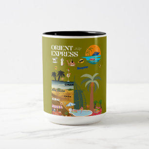 Orient Express Klassische, weiße Tasse, 325 ml Zwe Zweifarbige Tasse