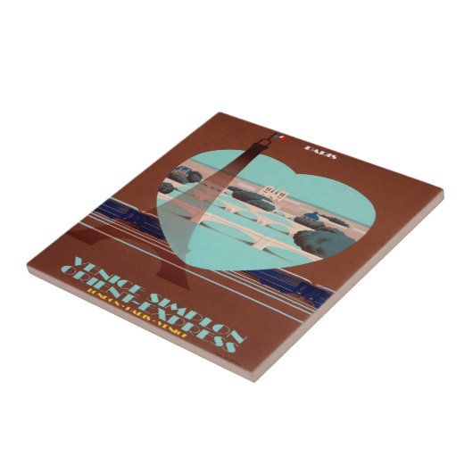 Orient Express Paris Poster Fliese (Seite)