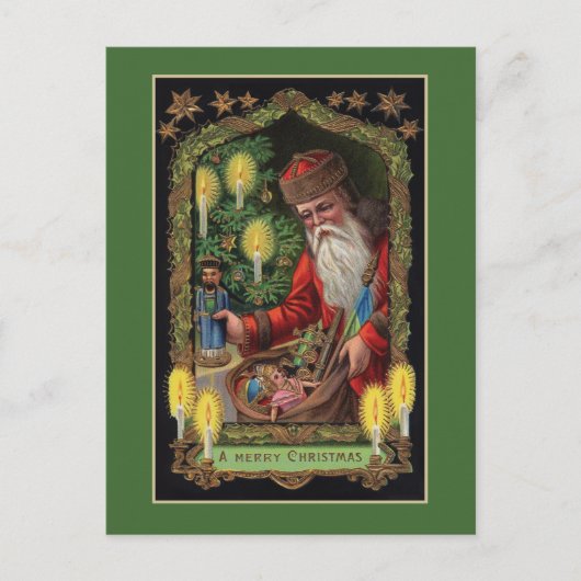 Orient Express Santa Postcard Feiertagspostkarte (Vorderseite)