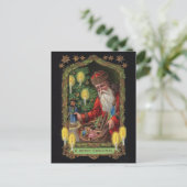 Orient Express Santa Postcard Feiertagspostkarte (Stehend Vorderseite)