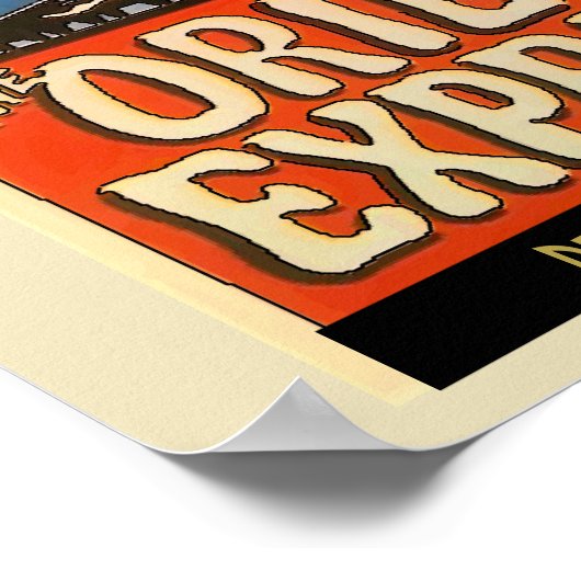 Orient Express Train, fügen Sie Text personalize P Poster (Ecke)