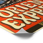 Orient Express Train, fügen Sie Text personalize P Poster (Ecke)