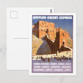 Orient Express Travel Poster Postkarte (Vorne/Hinten)