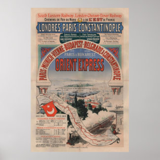 Orient Express Vintag Travel Print Poster