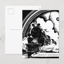 Orient Express Vintage Reise und Literatur Feiertagspostkarte