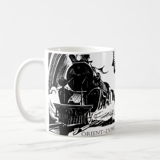 Orient Express Vintage Reise und Literatur Kaffeetasse (Links)