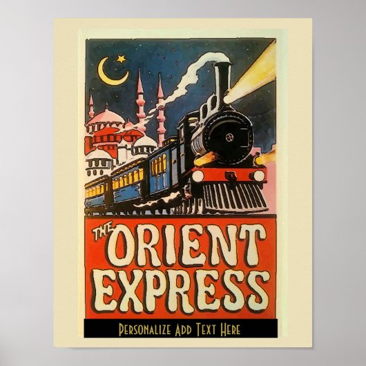 Orient-Express-Zug, Text hinzufügen, personalisier Poster (Vorne)