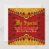 Orient Jungle Art Party Einladung (Vorderseite)