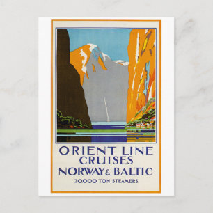 Orient Line Kreuzfahrten Norwegen und Baltikum Vin Postkarte