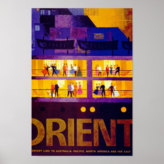 Orient Line ~ Party auf Deck Poster (Vorne)