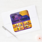 Orient Line ~ Party auf Deck Quadratischer Aufkleber (Umschlag)