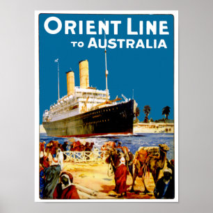 Orient-Linie nach Australien Poster