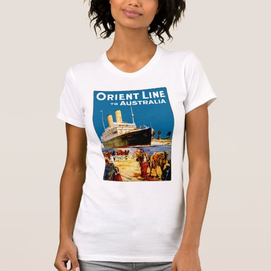 Orient-Linie nach Australien T-Shirt (Vorderseite)