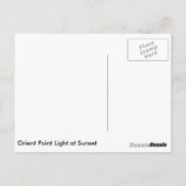 Orient Point Light bei Sonnenuntergang Postkarte (Rückseite)