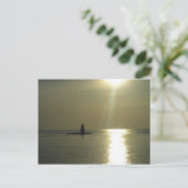 Orient Point Lighthouse Sunset 1 Postkarte (Stehend Vorderseite)