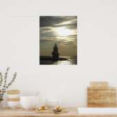 Orient Point Lighthouse Sunset 3 Poster (Küche)