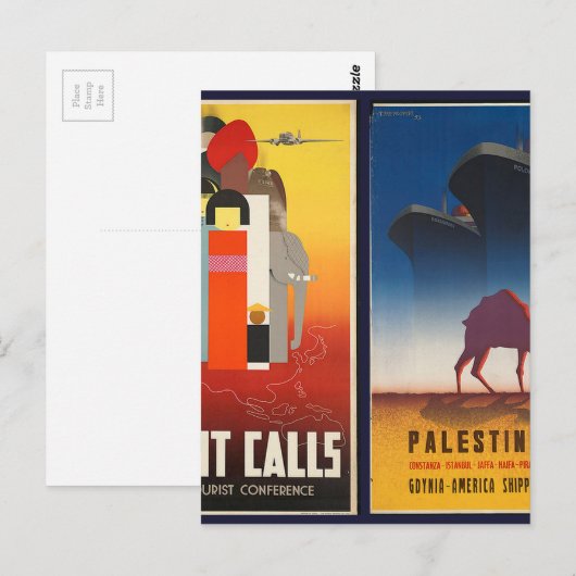 orient und palestine postkarte (Vorne/Hinten)