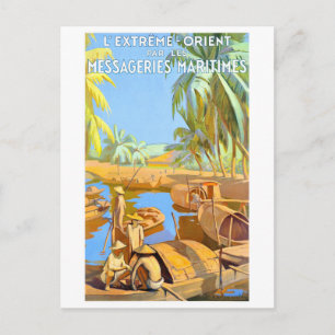 Orient Vintage Reiseplakat Restauriert Postkarte