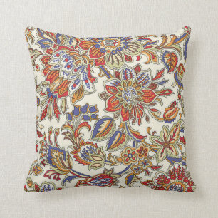 Orient Vintage Retro Farbige Paisley Blumen Kissen