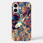 Oriental abstrakt Geisha maiko dynamische Wellen Case-Mate iPhone Hülle (Rückseite)
