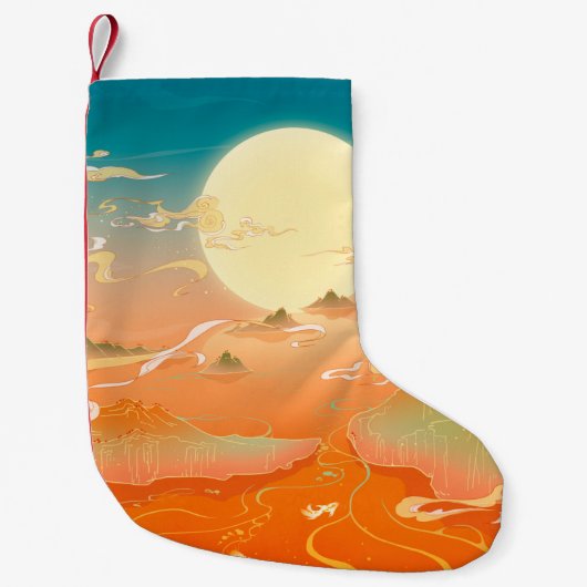 Oriental ancient landscape painting, classical pai kleiner weihnachtsstrumpf (Vorderseite)