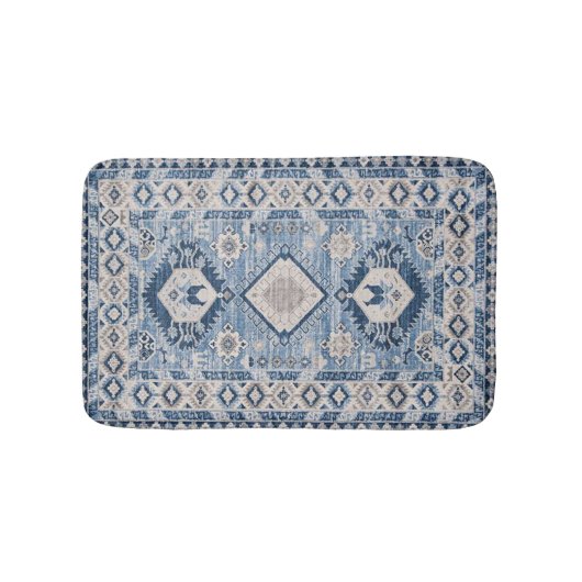 Oriental Antique Blue Kilim Rug Badematte (Vorderseite)