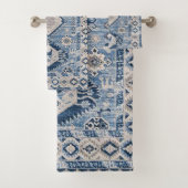 Oriental Antique Blue Kilim Rug Badhandtuch Set (Insitu)
