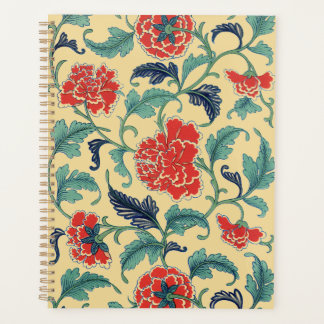 Oriental Antique Botanical Illustration of Peonies Planer