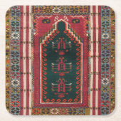 Oriental Antique Kilim Rug Rechteckiger Pappuntersetzer (Vorderseite)