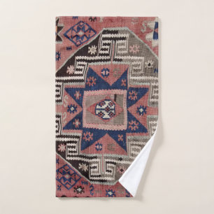 Oriental Antique Red Kilim Rug Badhandtuch Set