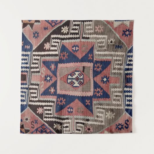 Oriental Antique Red Kilim Rug Wandteppich (Vorderseite)