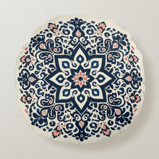 Oriental Arabesque Majestic Motifs Rundes Kissen