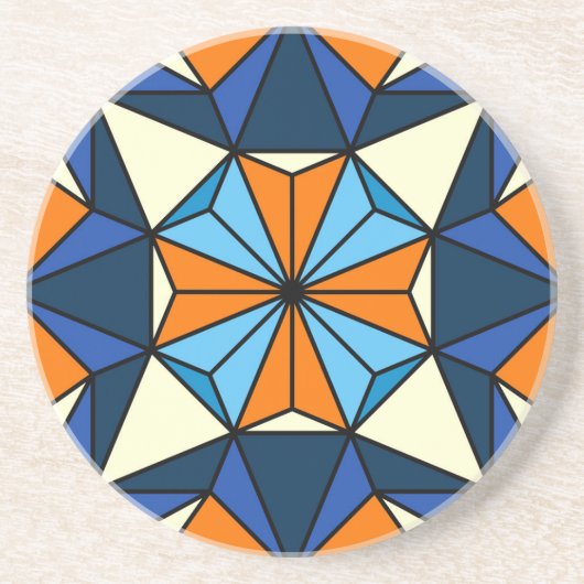 Oriental Arabic Geometric Seamless Pattern Getränkeuntersetzer (Vorne)