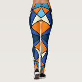 Oriental Arabic Geometric Seamless Pattern Leggings (Rückseite)