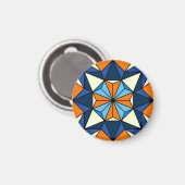 Oriental Arabic Geometric Seamless Pattern Magnet (Vorderseite/Rückseite)