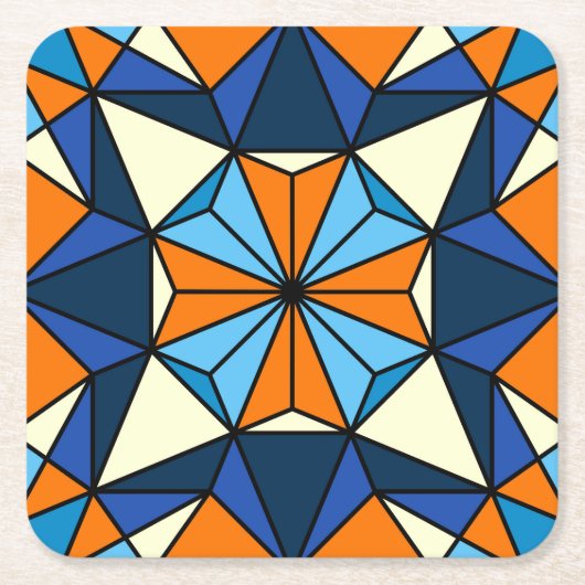 Oriental Arabic Geometric Seamless Pattern Rechteckiger Pappuntersetzer (Vorderseite)