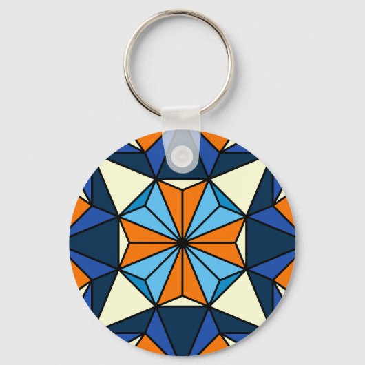 Oriental Arabic Geometric Seamless Pattern Schlüsselanhänger (Vorderseite)
