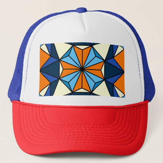 Oriental Arabic Geometric Seamless Pattern Truckerkappe (Vorderseite)
