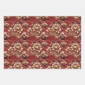 Oriental Art Deco Florals | Chinese New Year Geschenkpapier Set (Vorderseite 2)